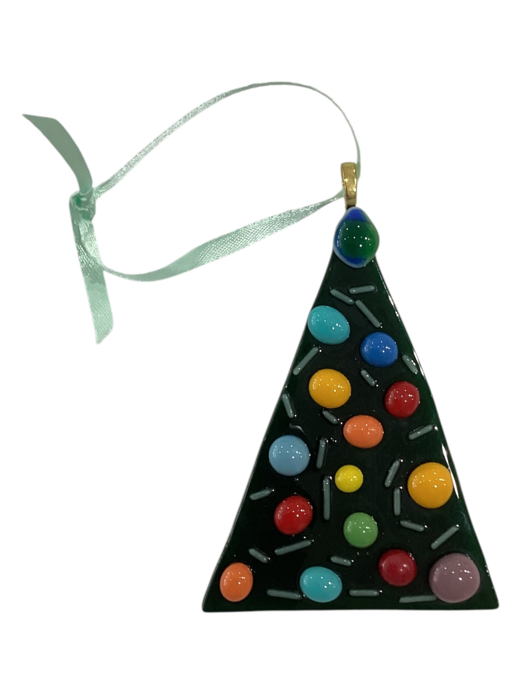 Christmas Ornament - Green Tree with Colored Ornaments