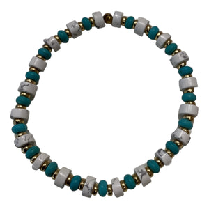 Stretch Bracelet - Howlite Turquoise