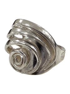 Silverplate Spiral Fork Rings