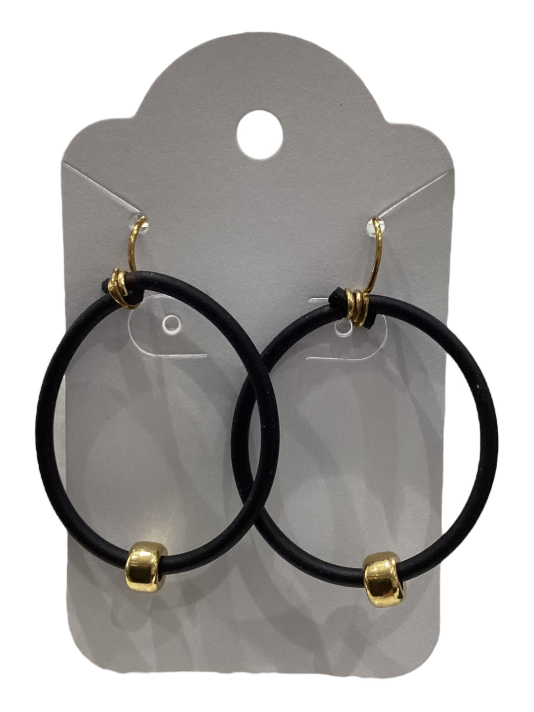 Rubber/Brass Earrings