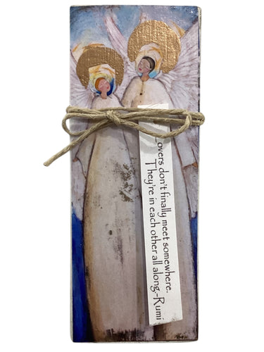 Small Wood Block Angel