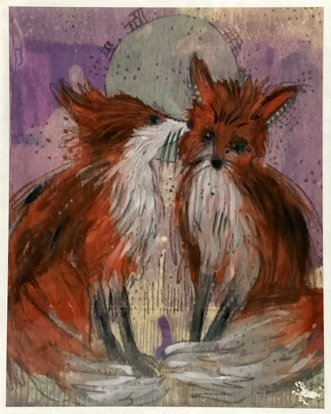 Kissy Face Foxes - Print - 8