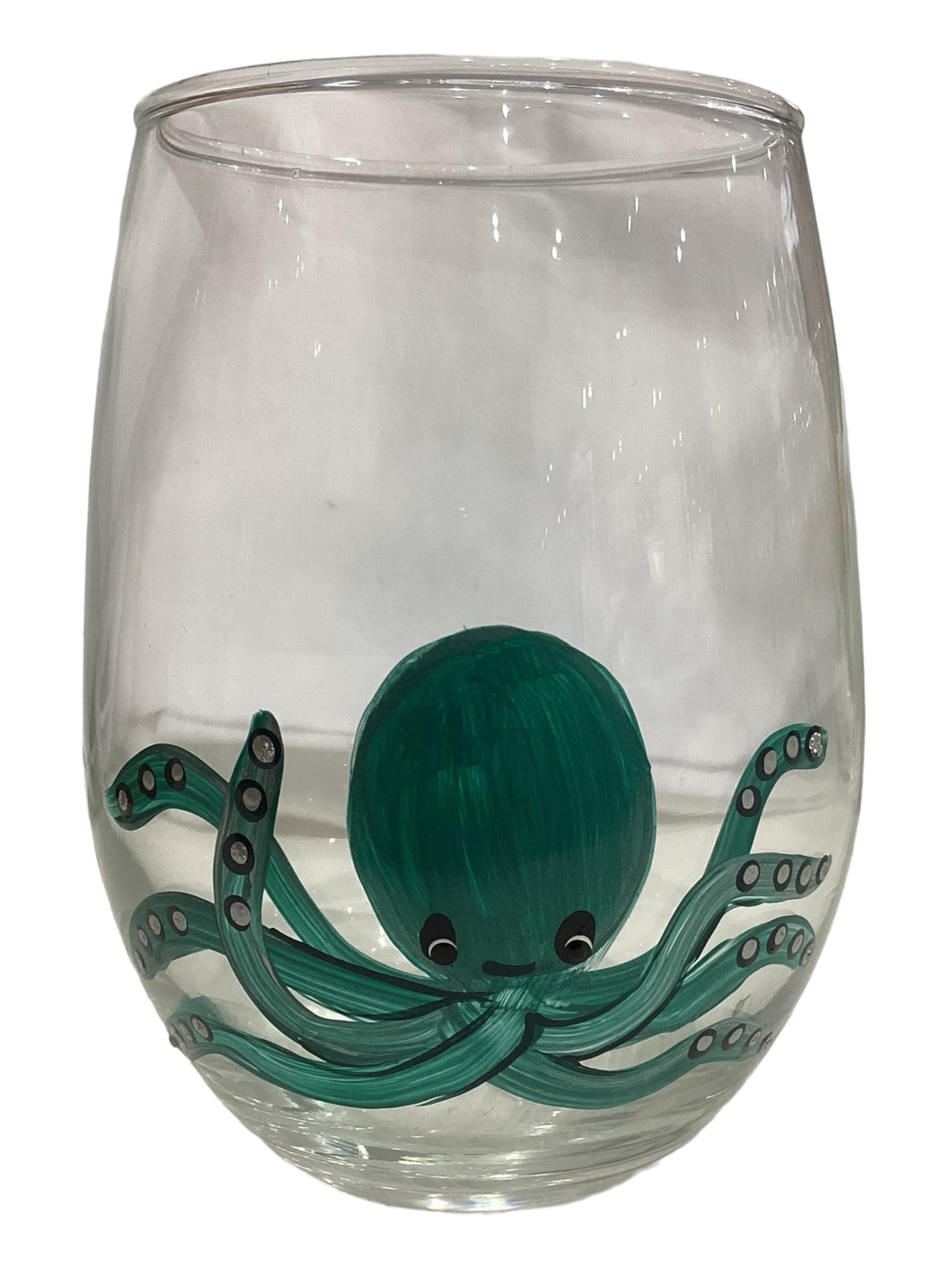 Stemless Wine Glass - Octopus