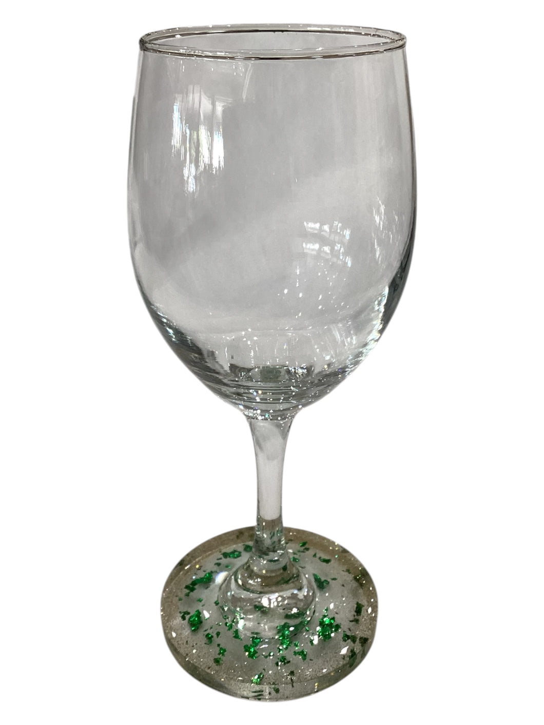 Green Flakes w/Gold Glitter