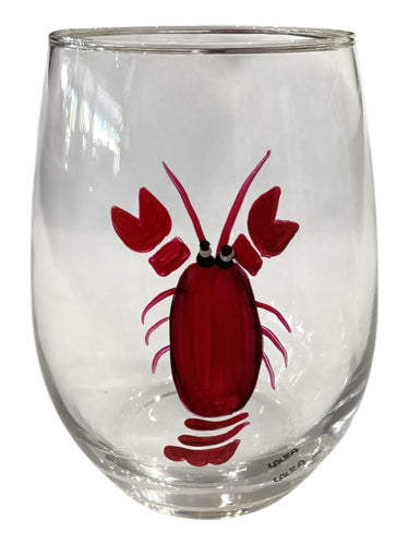 Stemless Wine Glass - Lobster