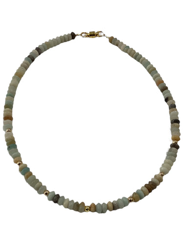 Rondelle Necklace - Amazonite