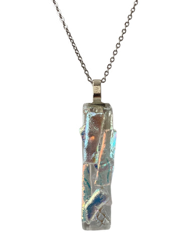 Large Dichro Necklace - Clear Dichro