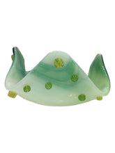 Votive/Small Cup Holder - Green with Flowers