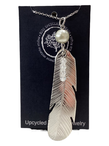 Silverplate Feather Necklaces