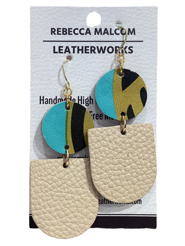 Edie Earrings - Safari/Cream