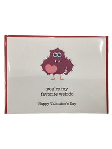 Valentine Card - You're My Favorite Weirdo