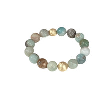 Stone Bracelet  - Gold Brushed Ball