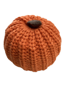 Small Knit Pumpkin - True Orange