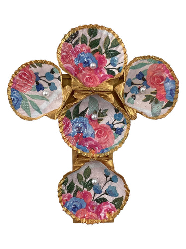 Scallop Decoupage Cross