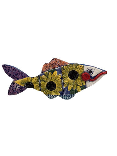 Ceramic Fish - Small Sunflower