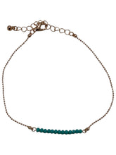 Facet Pastel Bead Bar Anklet - Mint