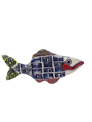 Ceramic Fish - License Plate