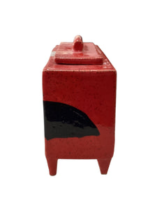 Red Box with Abstract