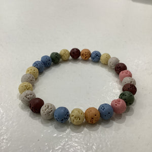 Multi-Color Lava Bracelet - 8mm