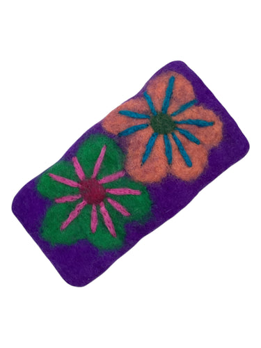 Felted Flower Eyeglass Holder