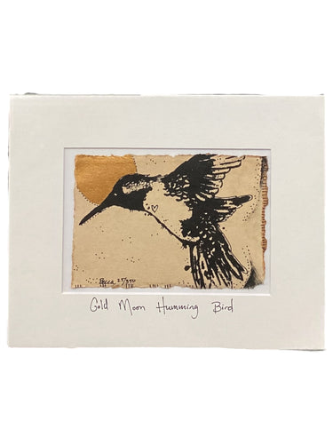 Gold Moon Humming Bird - Original - 8