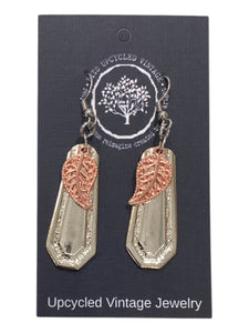 Silver Plate Stem Earrings