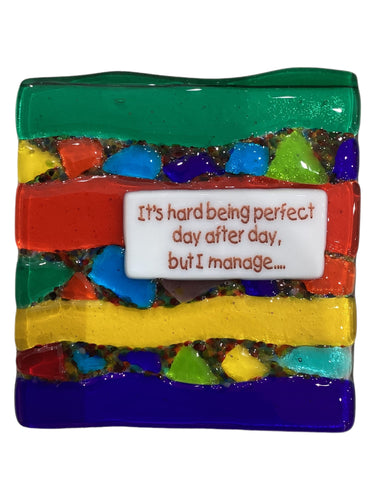 Sassy Sayings with Stands - It’s Hard Being Perfect Day After Day, But I Manage…