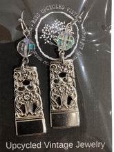 Silver Plate Stem Earrings