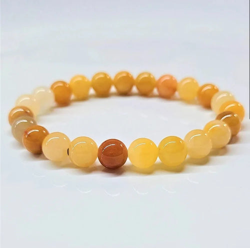 Yellow Jade Bracelet - 8mm