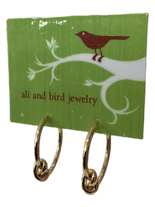 Hoop Knot Earrings - Gold