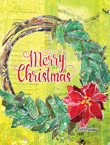 Merry Christmas Wreath - Notecard