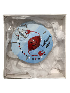 Sanddollar Ornament - Red Crab