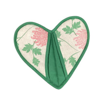 Cotton Potholder - Handwoven Pocket Design - Heart