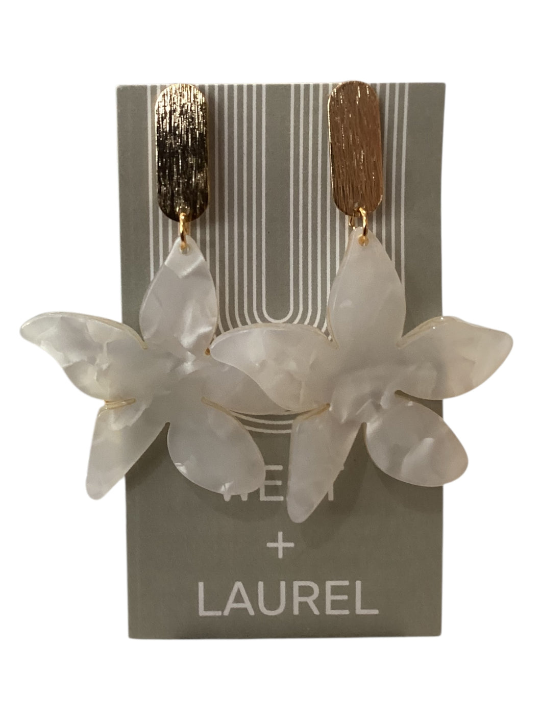 Simple Acrylic Earrings - Flower