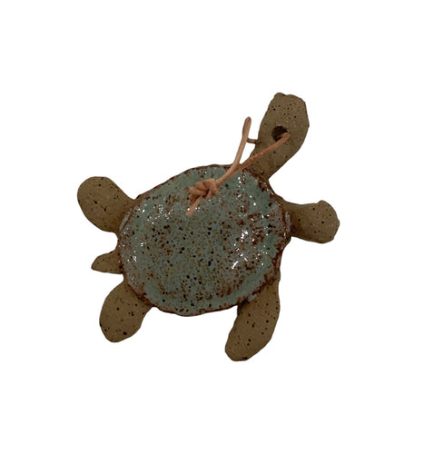 Small Turtle Ornament - Light Blue