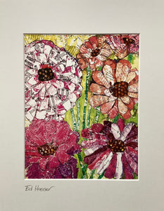 Jane's Summer Zinnias - Print