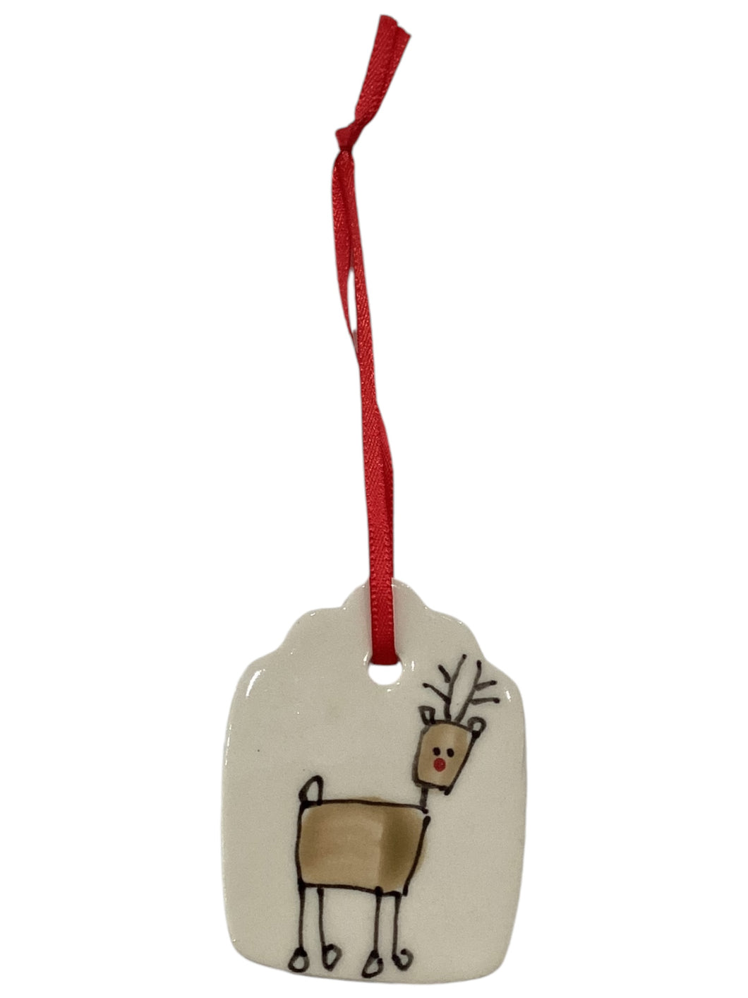 Holiday Tag Ornament - Reindeer