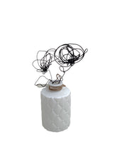 Wire Flower in White Vase