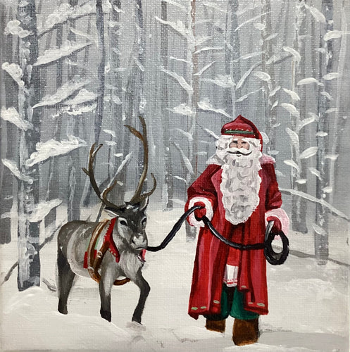 Santa with Reindeer