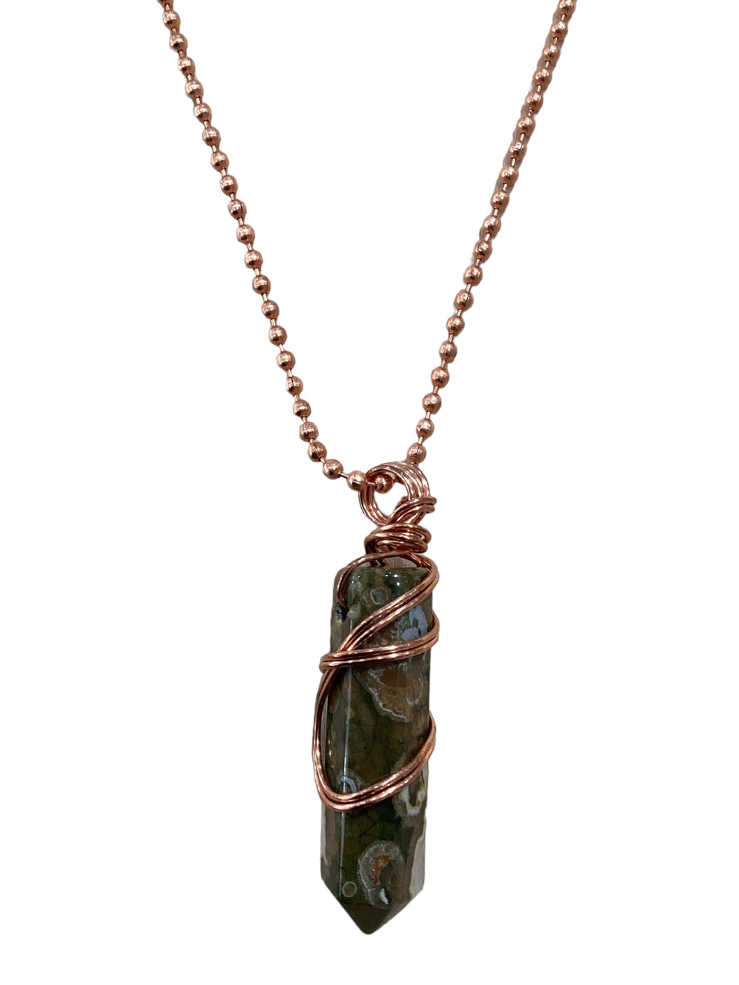 Rain Forest Jasper Point Pendant