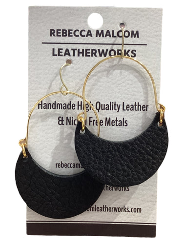 Crescent Earrings - Black