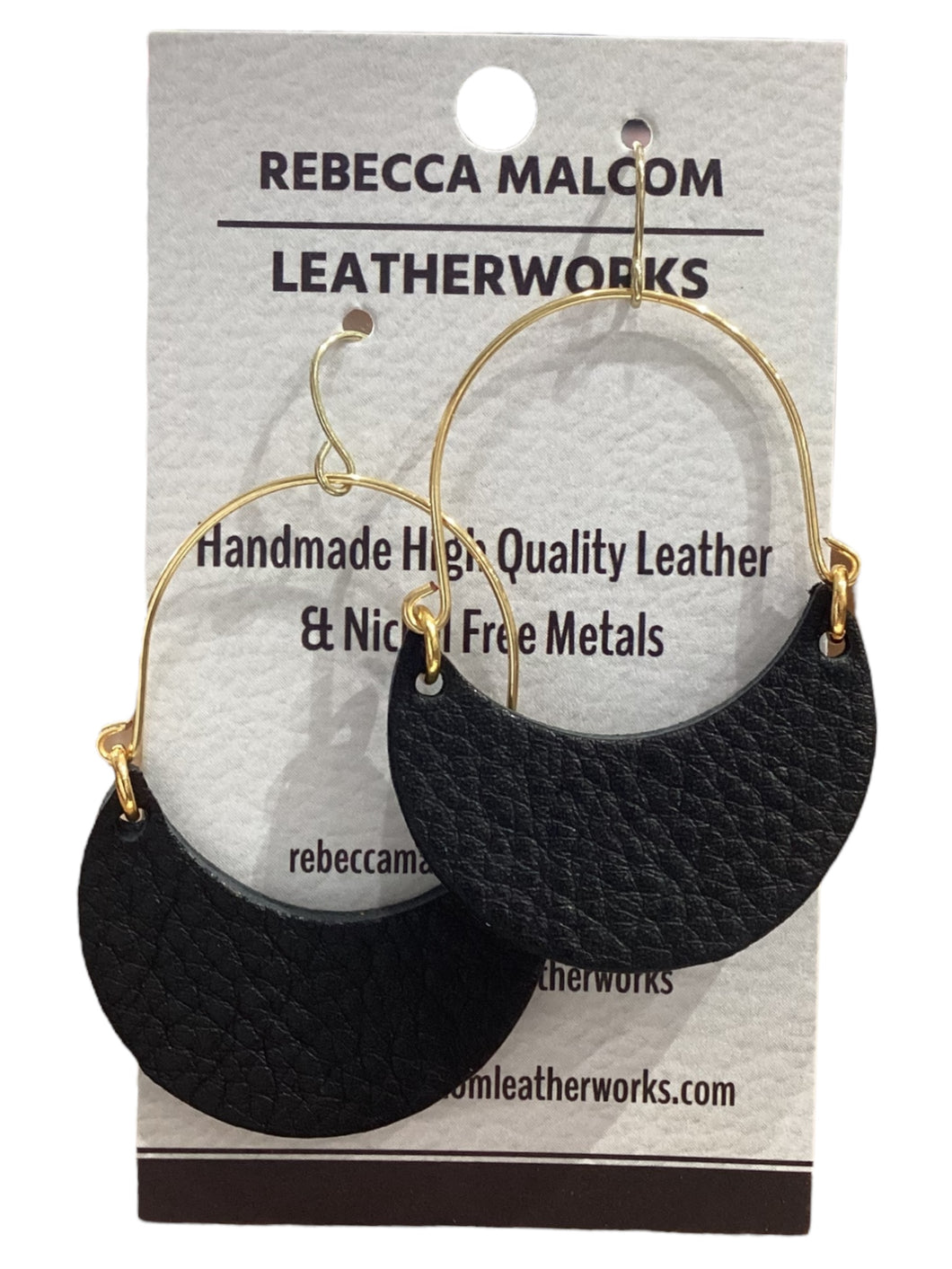 Crescent Earrings - Black