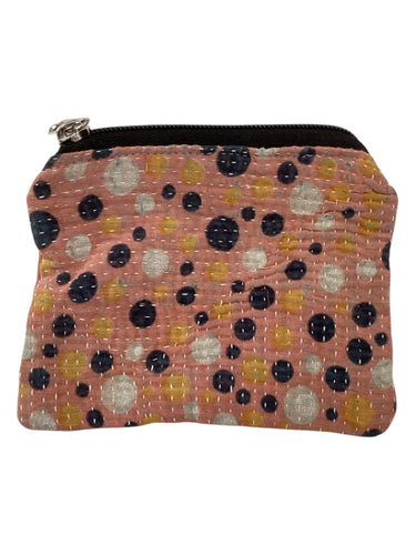 Kantha Zipper Pouch Bag - Small