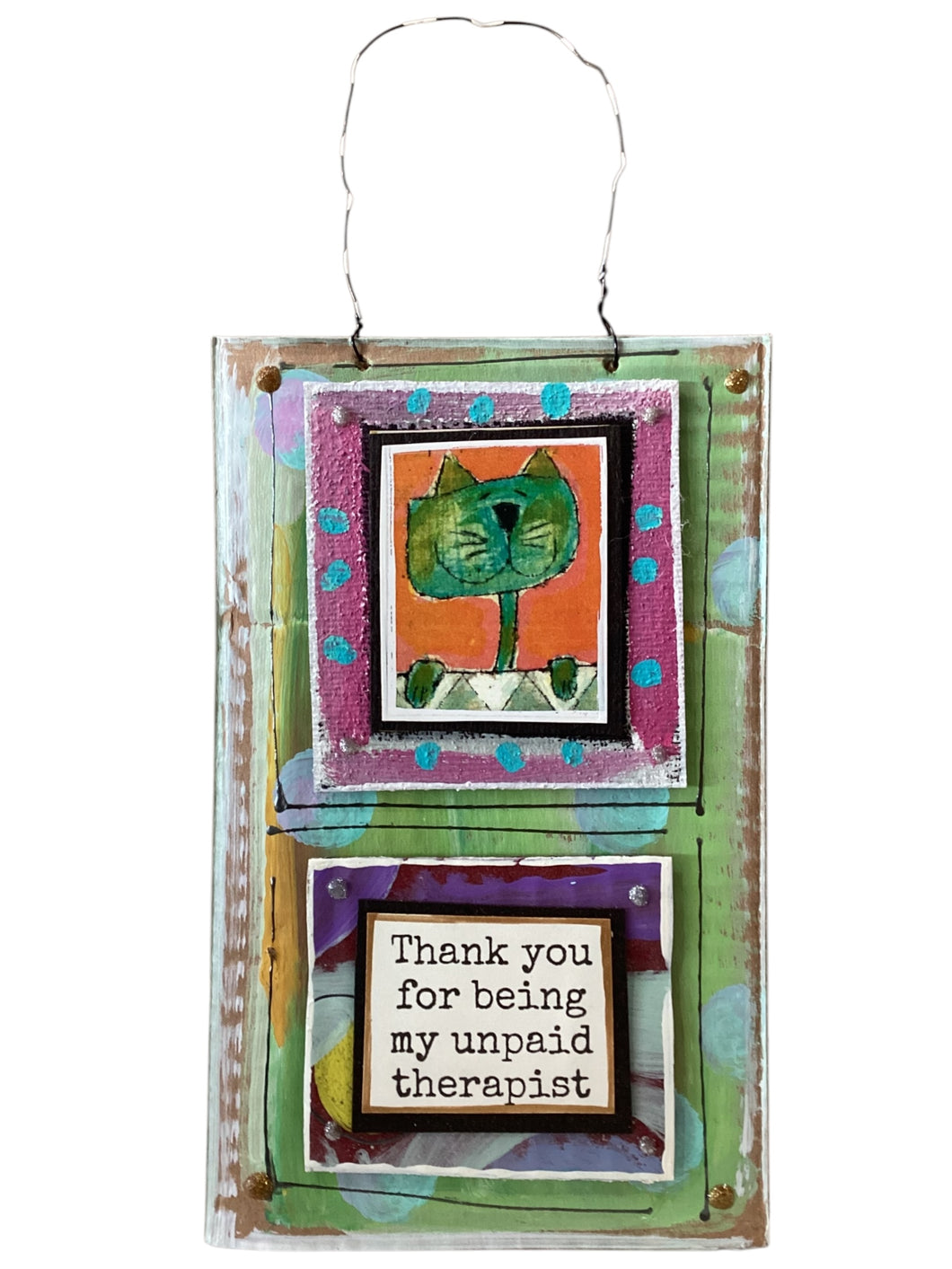 Cardboard Plaque - Thank You for Being My Unpaid Therapist