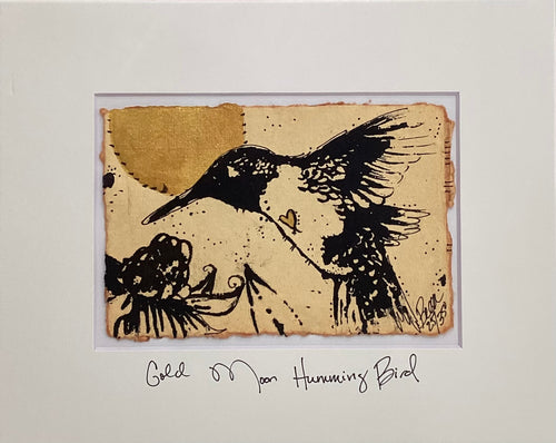 Gold Moon HummingBird - Original - 8