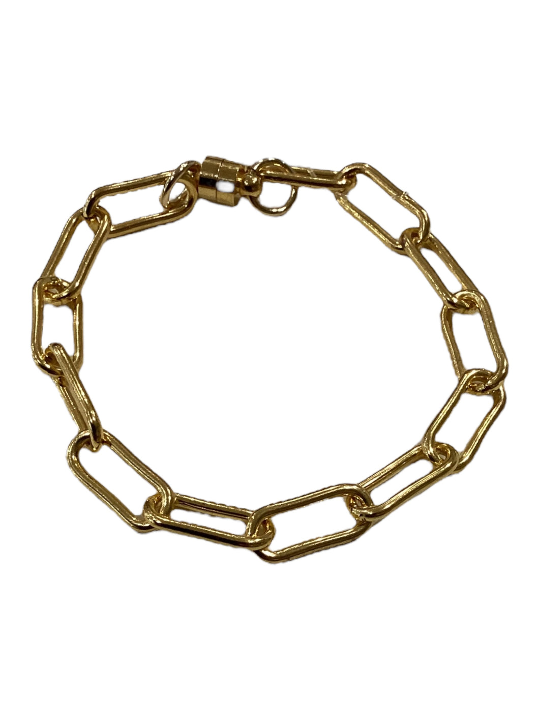 Gold Paperclip Bracelet