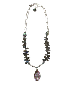 Labradorite & Abalone Necklace