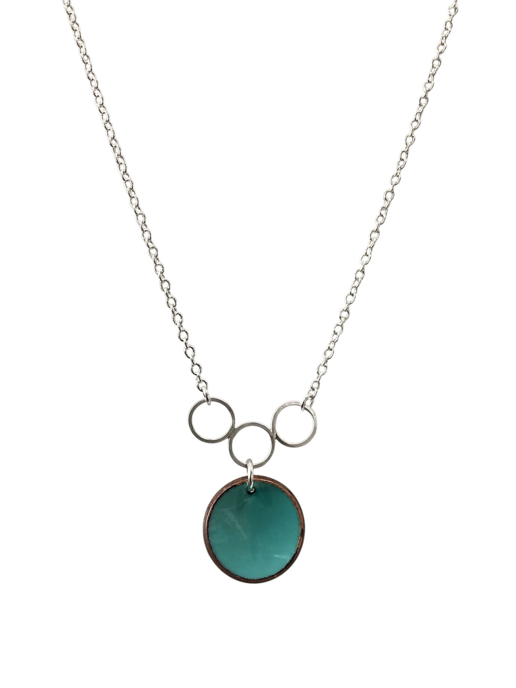 Penny Connected Necklace - Silver/Verdigris