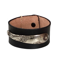 Silverware Stem Leather Cuff