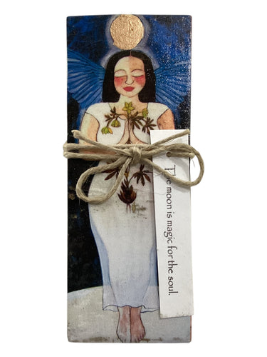 Small Wood Block Angel